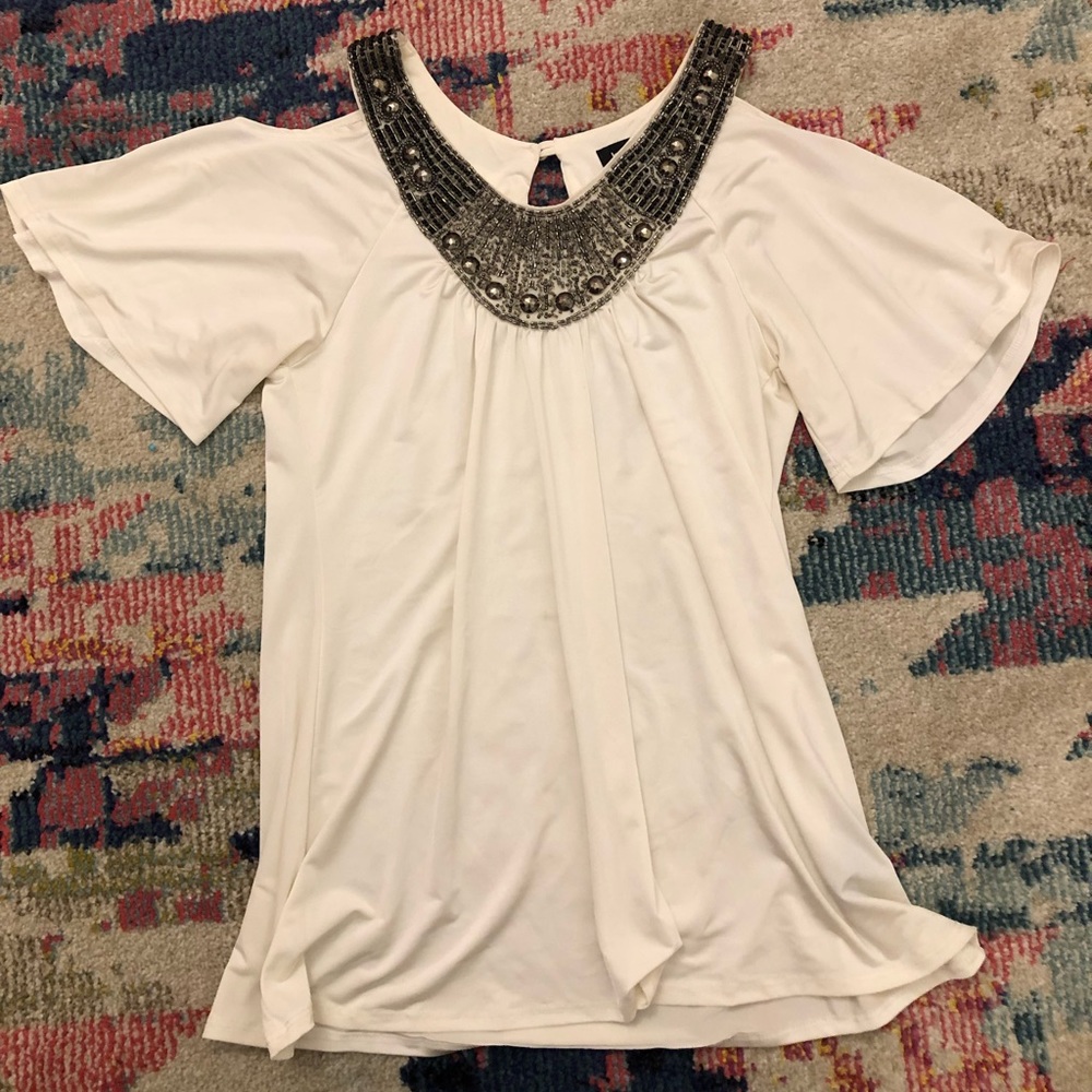 Bebe cold shoulder top